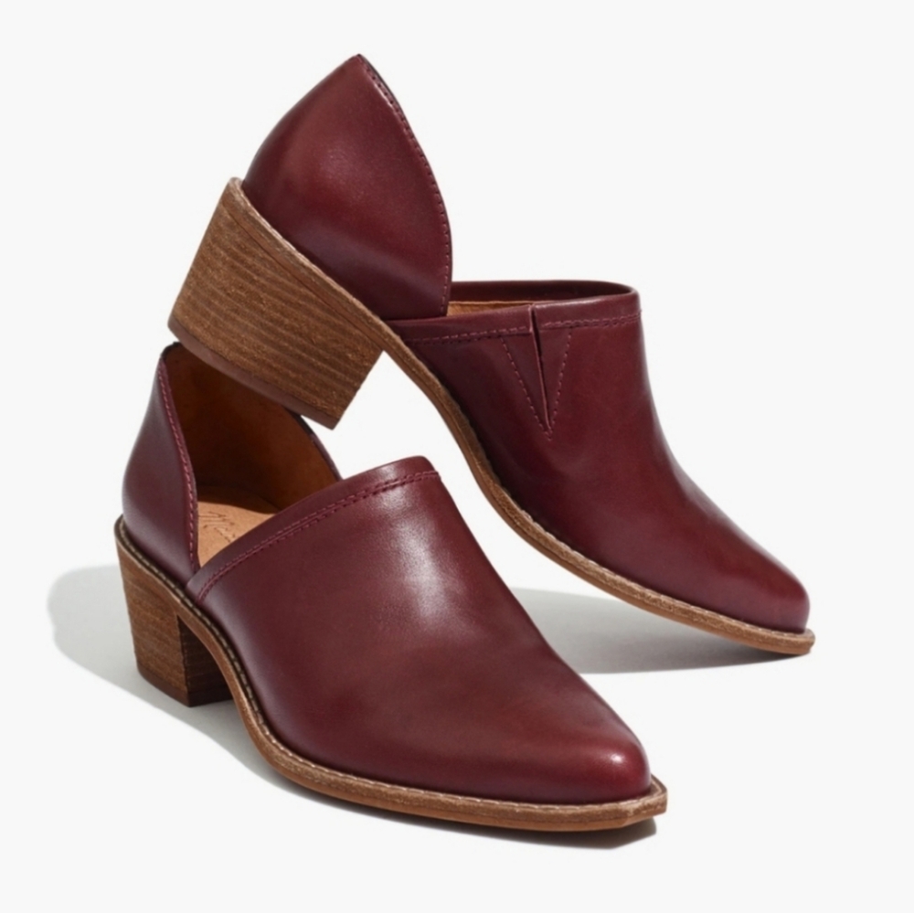 Madewell Brady Low Cut Ankle Bootie Leather Slip-On Shoes Sz 6